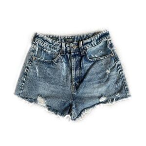 Wild Fable Blue Jean Shorts High-Waisted Distressed